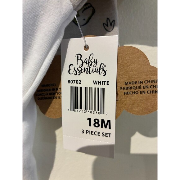 NWT Baby Essentials Tan 3-Piece Dinosaur Outfit - 18M - Picture 4 of 4